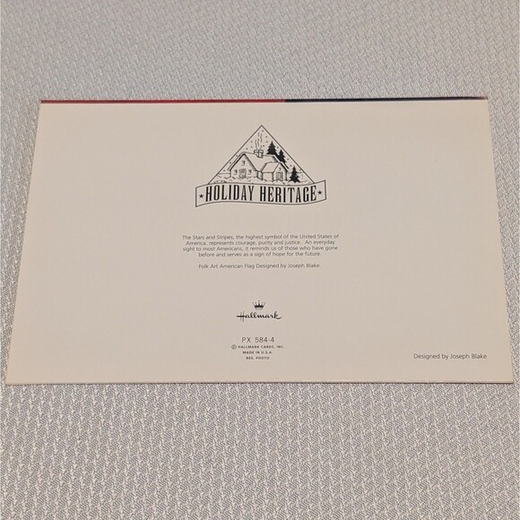 Hallmark Vintage NOS Christmas Star Spangled USA Flag Patriotic 20 Cards Veteran - Picture 4 of 7